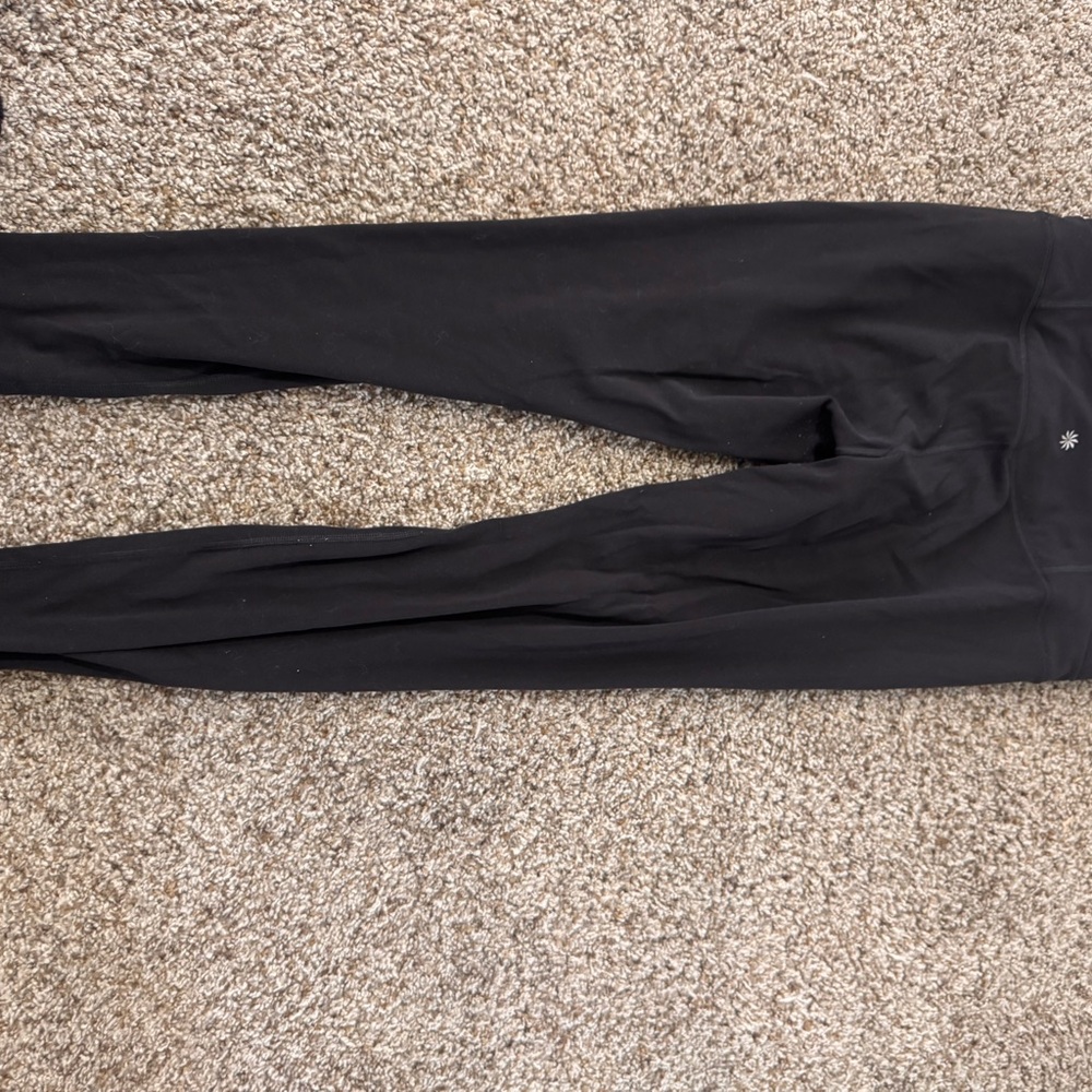 Athleta Black and White Leggings elation ultra high rise double up tight legging